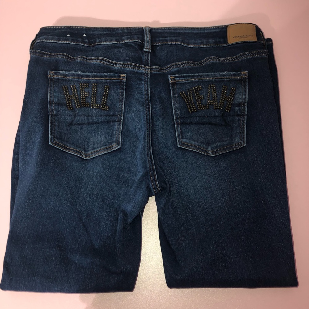 American Eagle hell yeah ripped jeans